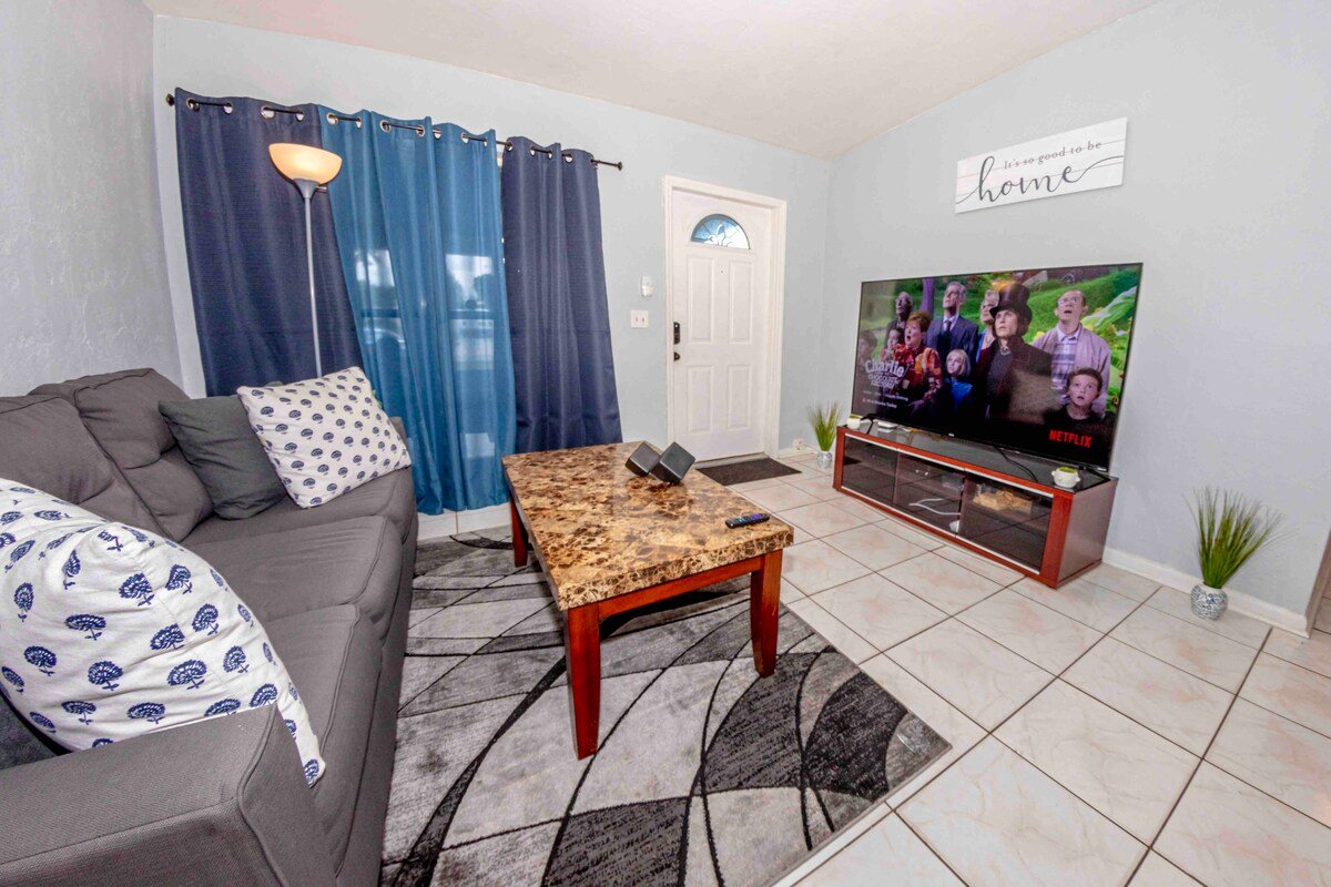 Living room sofa and TV
